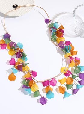 acrylic 夏季海边hottie necklace 女高级感ethnic style 新款min