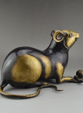 十二生肖仿古风家居客厅老鼠摆件