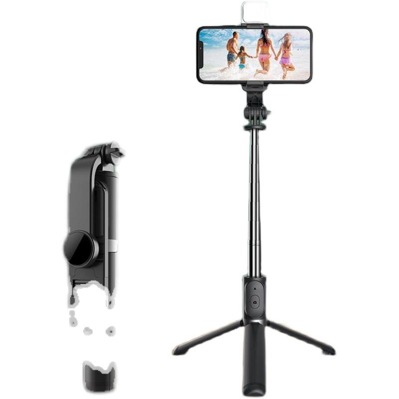 Selfie stick wireless remote Bluetooth tripod LED light自拍 - 图0