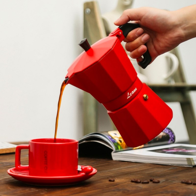 moka pot espresso stovetop Aluminum italian coffee maker咖啡 - 图1