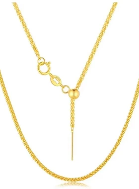 6673号足银电黄金万能肖邦链电镀24k黄金肖邦链素链直播爆款