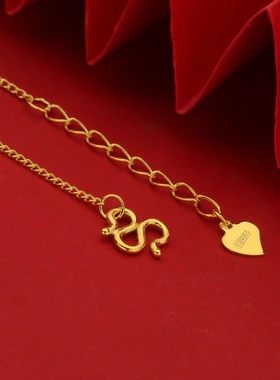 6983号足银999.9电镀黄金新中式碎冰冰五帝钱项链同款直播爆款