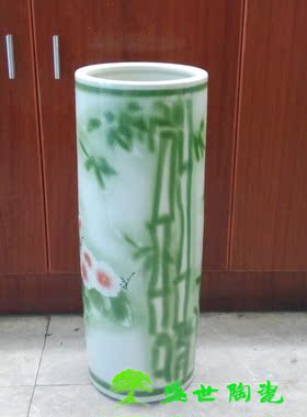景德镇陶瓷器落地花瓶手绘干花