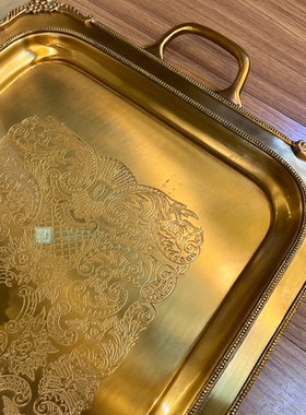 LISA'SHOME黄铜茶盘托盘轻奢