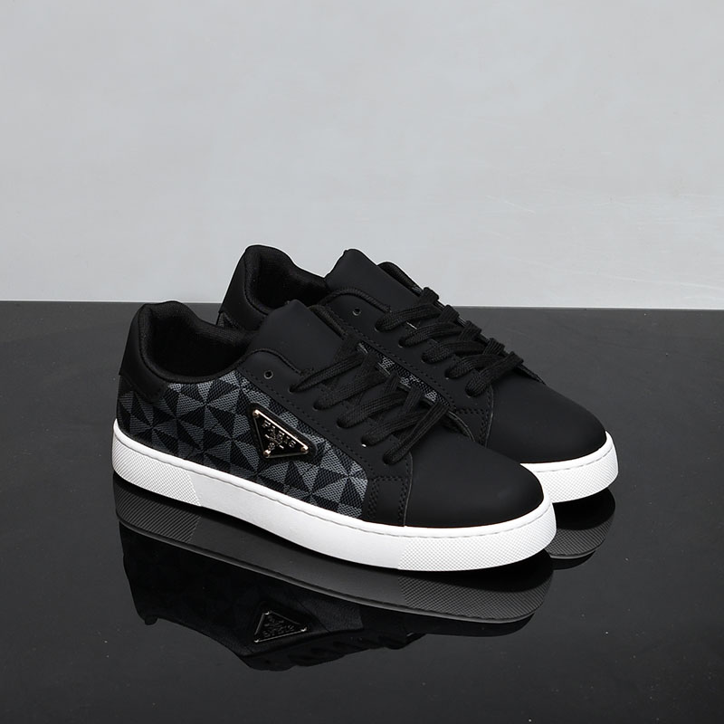 春秋德训鞋男款2025新款爆款黑色鞋子男夏款百搭休闲厚底小众板鞋 - 图2