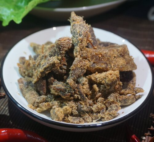 四川特产零食汉玺牛肉干休闲食品牛肉粒荔枝味200g五香牛肉干 - 图1