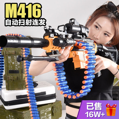 2026新款儿童玩具枪男孩加特林软弹枪m416连发男童喜欢的生日礼物 - 图2