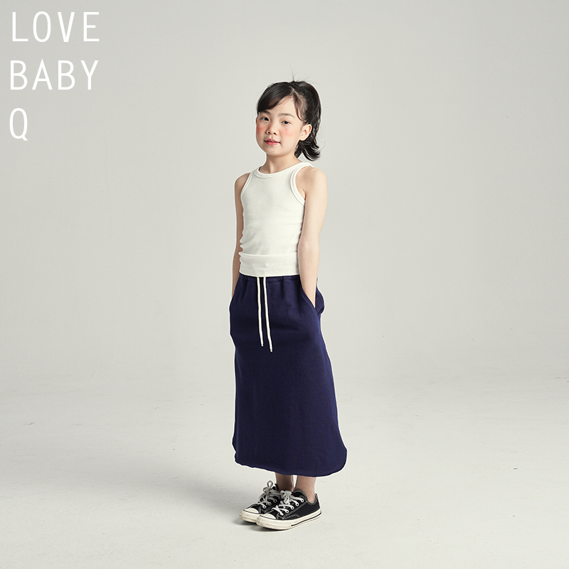 Love Baby Q 原创亲子  简约百搭亲子背心+半裙组合 母女装亲子装 - 图0