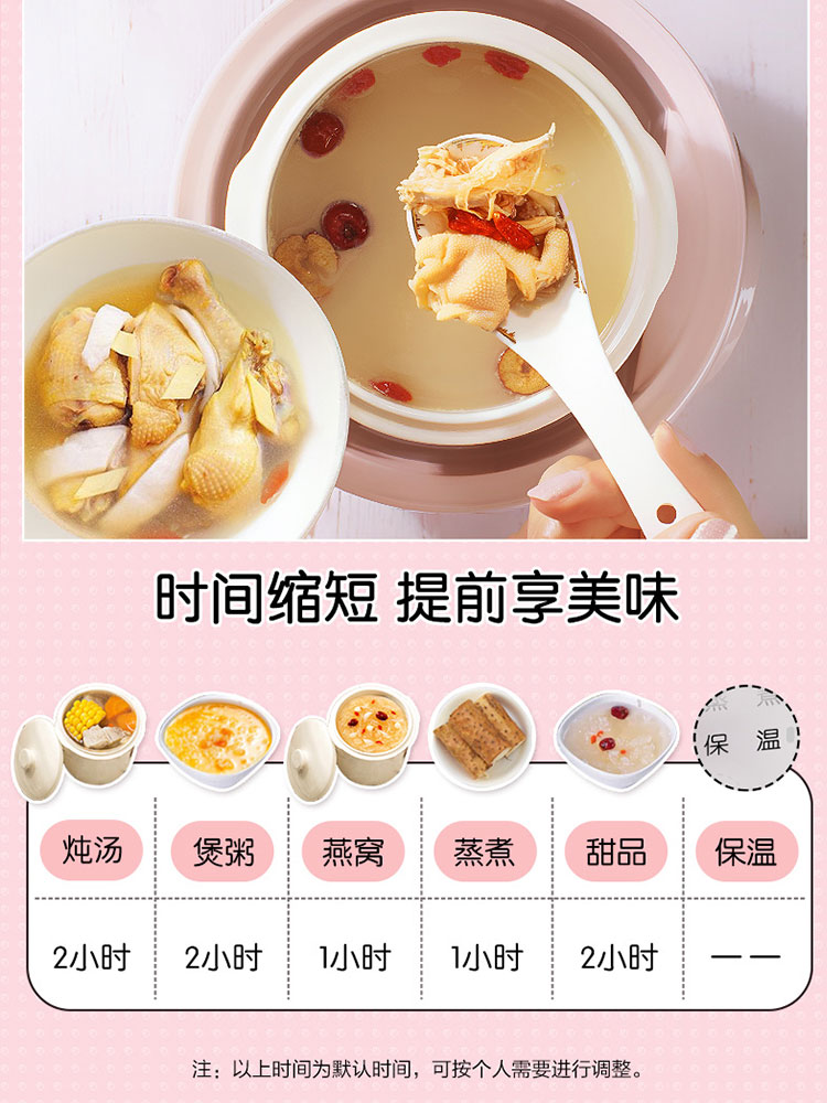 supor苏泊尔尚讯专卖店苏泊尔婴儿电炖锅宝宝辅食锅全自动多功能迷你BB煲煮粥神器小炖盅1
