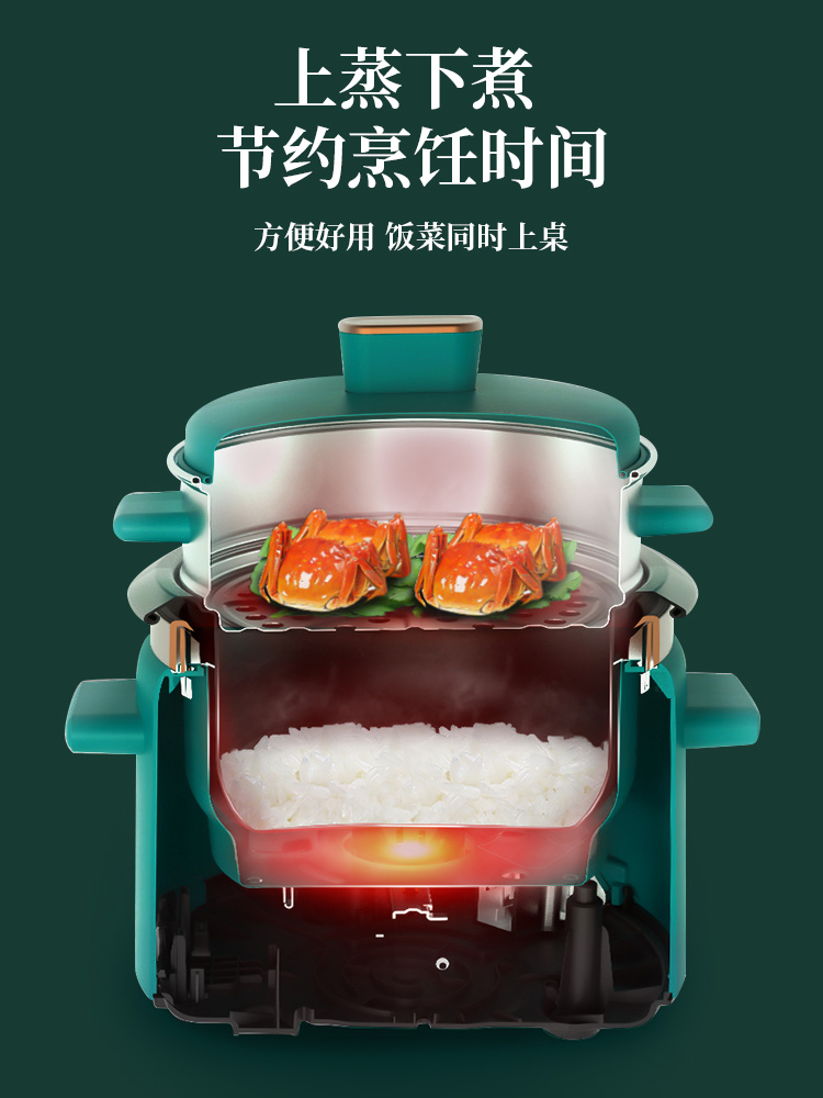 supor苏泊尔尚讯专卖店苏泊尔电饭煲3l升4电饭锅家用老式小型迷你2-5一人食多功能蒸煮锅1