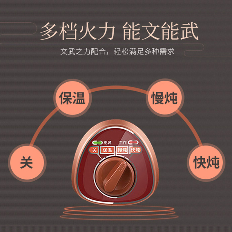 supor苏泊尔尚讯专卖店苏泊尔电炖锅家用全自动电砂锅养生炖盅陶瓷煲汤煮粥锅神器炖汤锅3