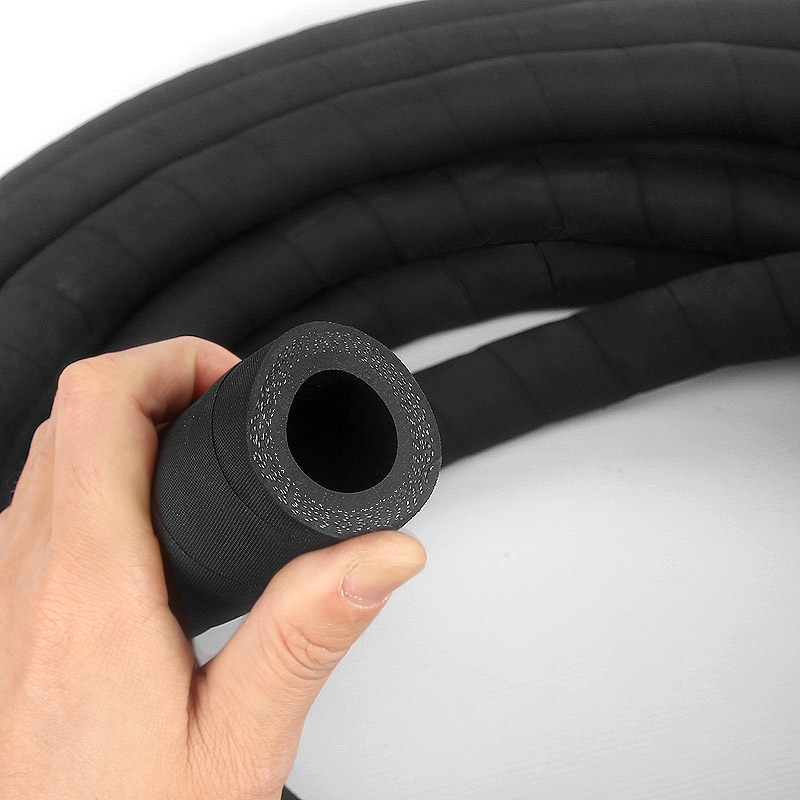 黑色毛面夹布橡胶水管高压防爆耐磨耐压抗老化耐高温软管厂家直销