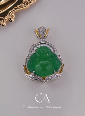 情侣S925纯银高贵百搭吊坠佛公