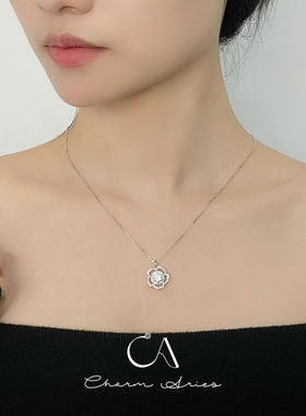 莫桑钻S925银镀金女甜美轻奢项链