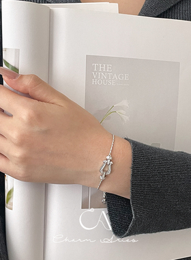欧美女生S925银轻奢高级手链