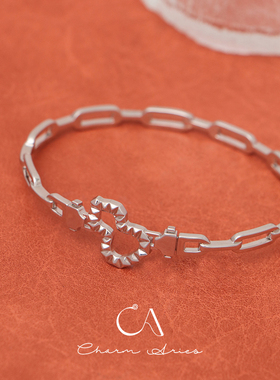 s925银时尚经典镂空亮面葫芦手镯