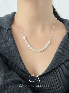 S925纯银锁骨链女生轻奢高级项链