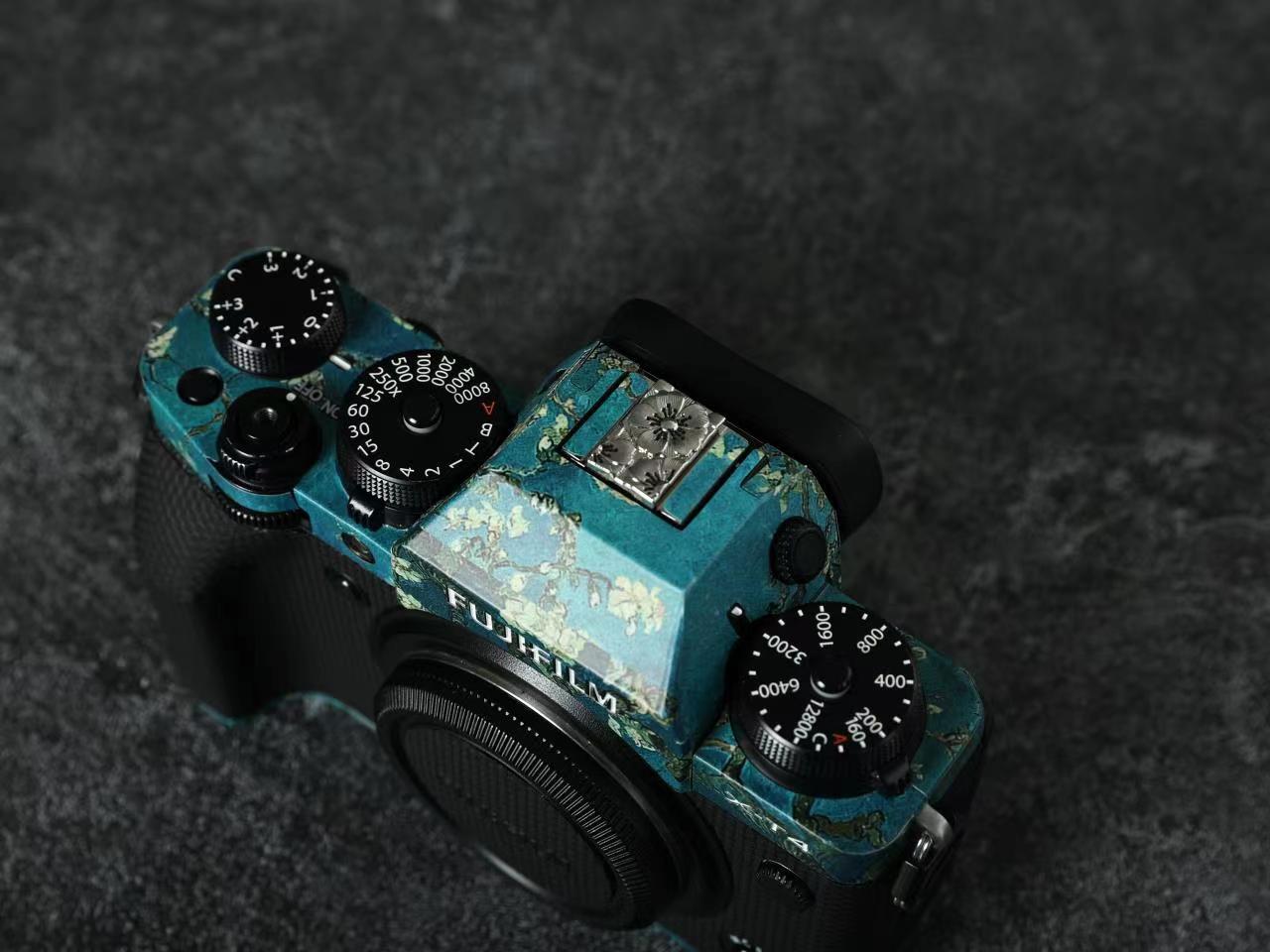 美然 适用于富士XT4/XT5相机机身贴纸 fujiX-T4机身全包保护贴膜 富士xt4/xt5个性保护DIY贴片3M碳纤迷彩贴皮 - 图3