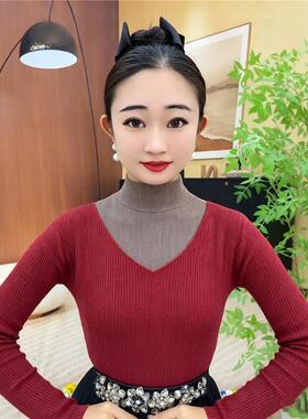 针织半高领假领子女百搭