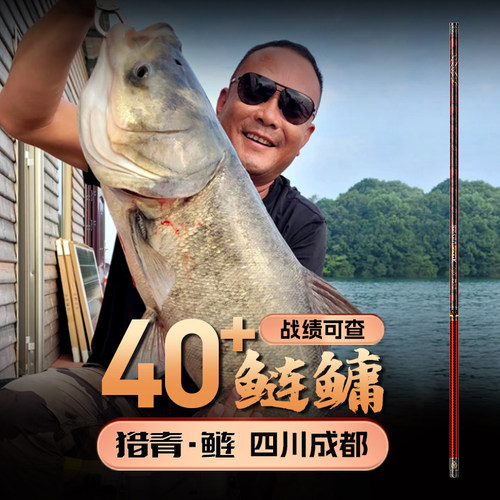 领路人猎青鲢轻量大物竿鲢鳙鱼竿超轻超硬青鲟巨物钓鱼竿线下同款 - 图1