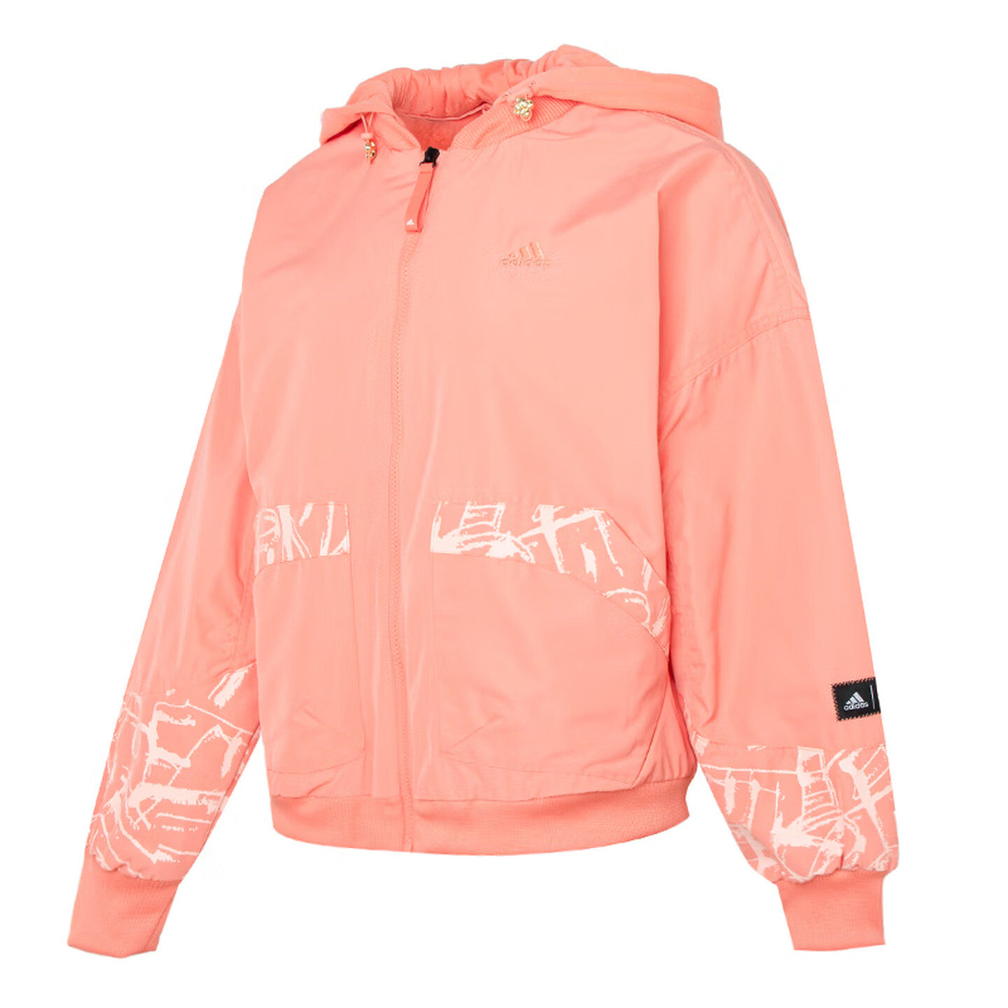 Adidas/阿迪达斯 女子加绒防风保暖休闲运动连帽夹克外套 HZ2997,淘宝优惠券,粉丝福利购,淘宝优惠卷