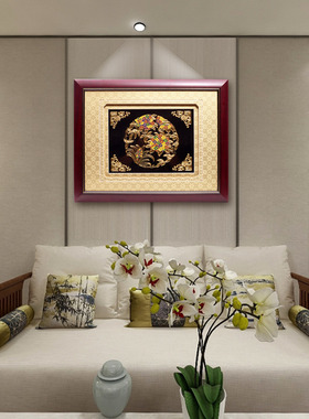 吉祥团花漆线雕实用乔迁新居礼品