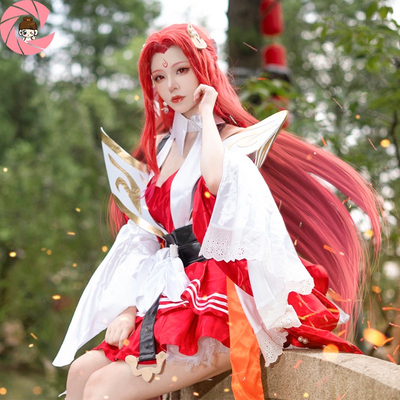 王者荣耀cos服五五开黑节貂蝉唤灵魅影cosplay女动漫服装古风假发-图1