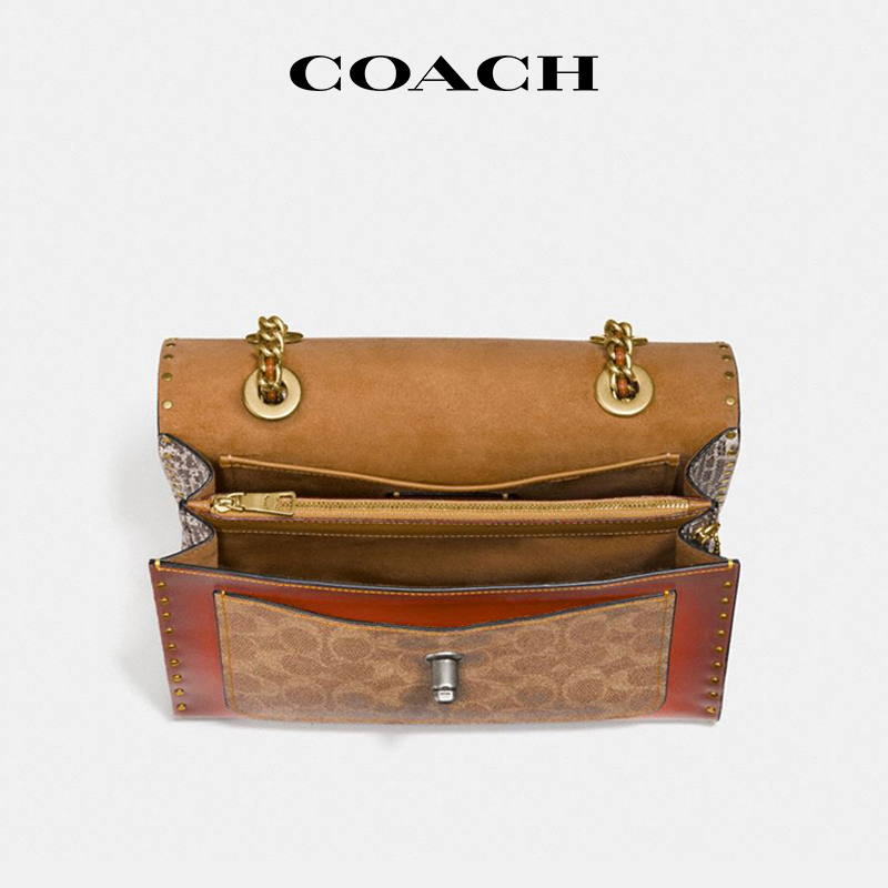 【官方授权】COACH/蔻驰Parker山茶花链条包轻奢送女友礼物斜挎包 - 图3