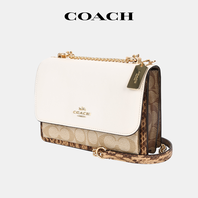 【官方授权】COACH/蔻驰Klare风琴包女铆钉时尚链条潮单肩斜挎包 - 图0