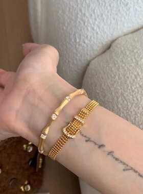 SSJEWELRY轻奢珠宝纯银S925高碳钻轻奢风高级感蕾丝表带手链首饰