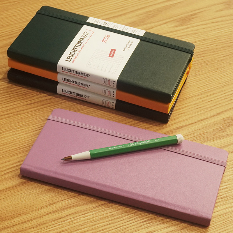 LEUCHTTURM1917德国灯塔1917周计划钱夹型新品2026日期手帐本12个月钱包款硬封皮日程笔记本【可定制印名字】,淘宝优惠券,粉丝福利购,淘宝优惠卷