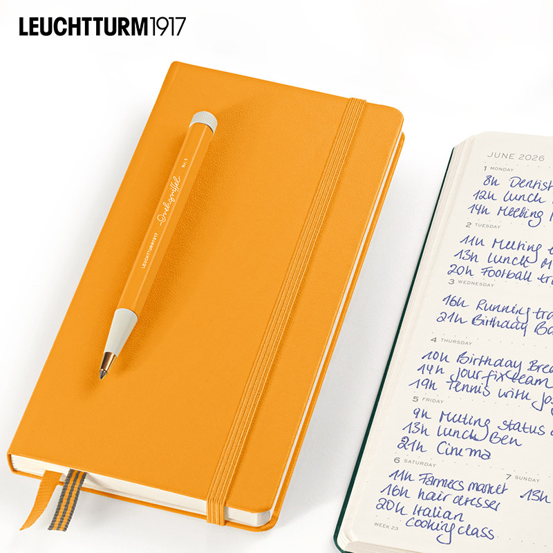 LEUCHTTURM1917德国灯塔1917周计划钱夹型新品2026日期手帐本12个月钱包款硬封皮日程笔记本【可定制印名字】,淘宝优惠券,粉丝福利购,淘宝优惠卷