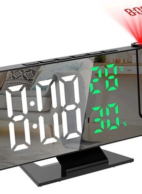 LED Digital Alarm Clock Projection Clock Projector Ceiling C