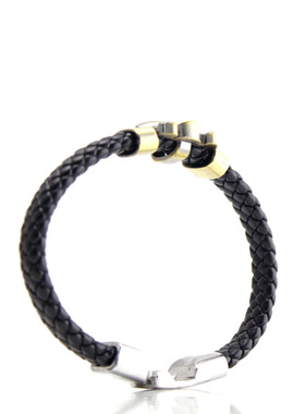 航海海贼路飞手办骷髅标志手链男款潮流编织皮绳手饰