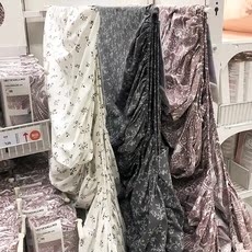 покрывало ikea宜家床笠 桑鲁平床垫罩 柯帕兰卡 床垫罩叶德瓦尔莫 花卉图案