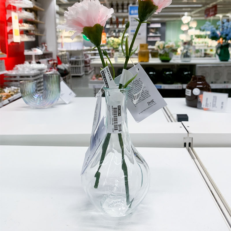 IKEA/宜家维利斯塔花瓶透明玻璃瓶客厅绿植插花桌面摆件摆设-图2