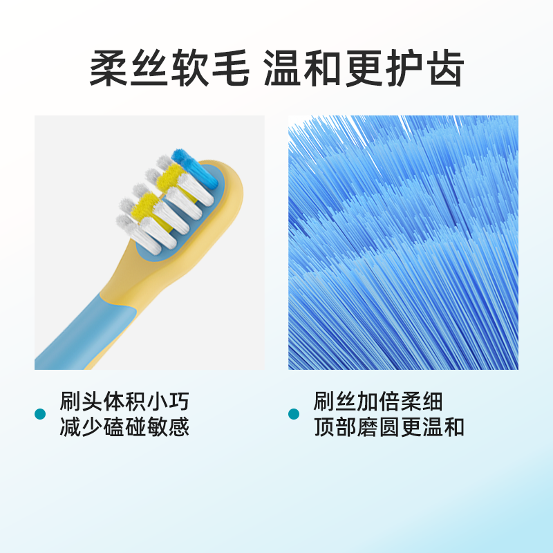 ROAMAN/罗曼电动牙刷儿童专用柔丝清洁软毛刷头-图3