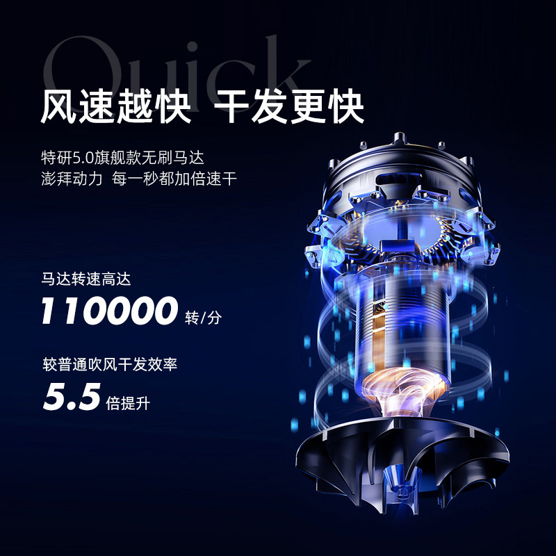 罗曼家用静音电吹风筒护发吹风机 罗曼个人护理电吹风