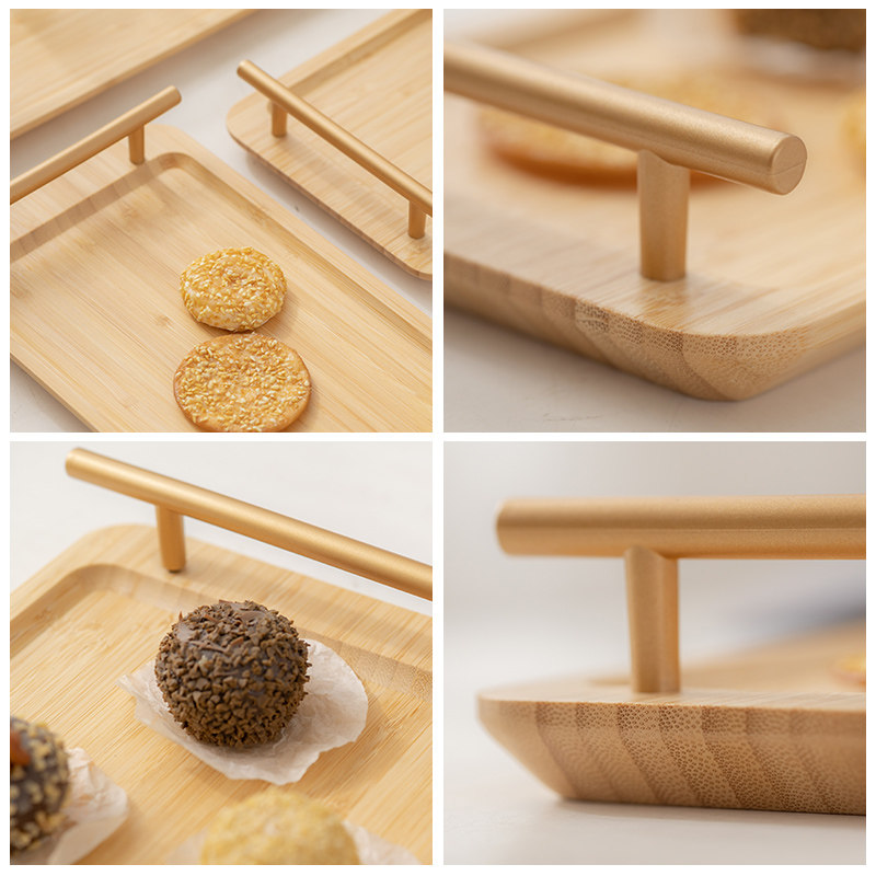 Enjoy Lin bamboo tray Japanese style handle