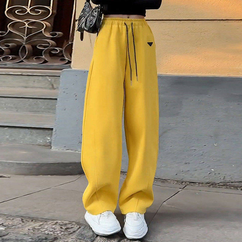 拉夏贝尔美式运动卫裤女秋冬2025新款慵懒风遮胯休闲香蕉阔腿裤子,淘宝优惠券,粉丝福利购,淘宝优惠卷