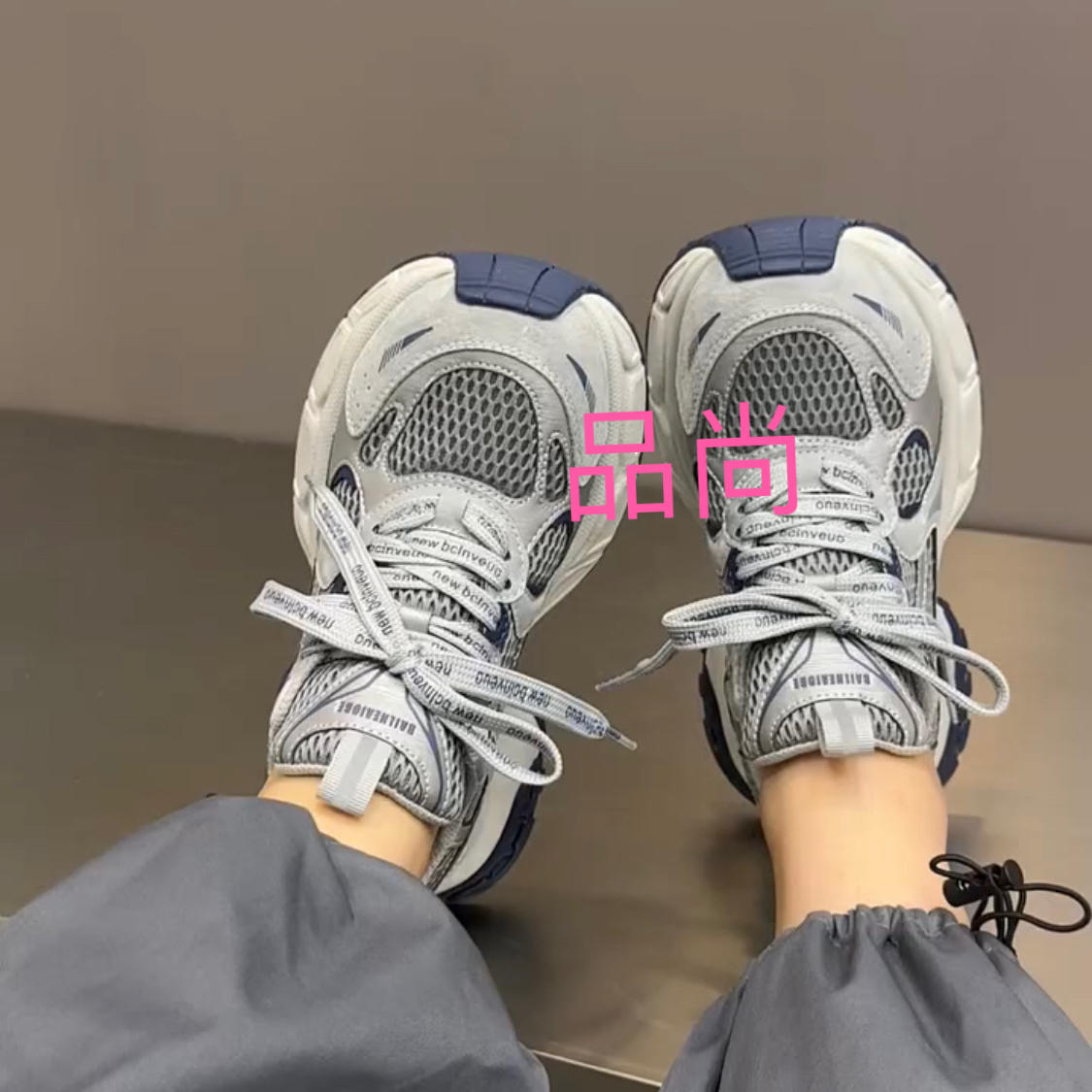 新赵露思同款厚底时尚老爹鞋女2025新款百搭休闲鞋银灰运动潮鞋女 - 图3