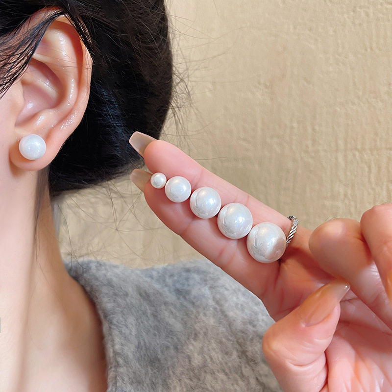 【饰全饰美】925银针百搭珍珠耳钉女fever同款复古养耳洞耳环,淘宝优惠券,粉丝福利购,淘宝优惠卷