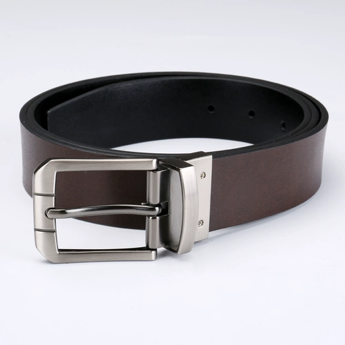 Двусторонний ремень, модные кожаные штаны, из натуральной кожи, простой и элегантный дизайн, в корейском стиле