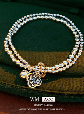 金属花朵串珠手链冷淡风时尚百搭手串轻奢感小众手饰女工厂家