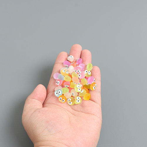 夜光迷你可爱小精灵黑炭煤球桌面小摆件diy儿童玩具树脂装饰配件 - 图1