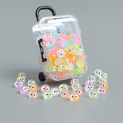 夜光迷你可爱小精灵黑炭煤球桌面小摆件diy儿童玩具树脂装饰配件 - 图3