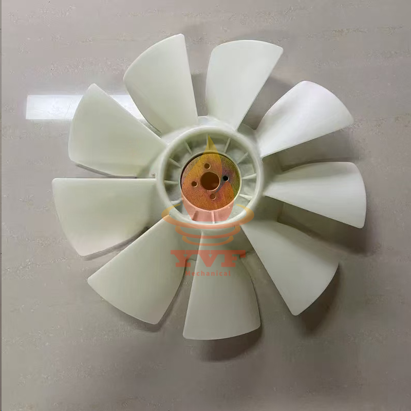 卡特E320C风扇叶 S6K发动机风叶不带中冷9叶散热风扇叶挖掘机配件 - 图0