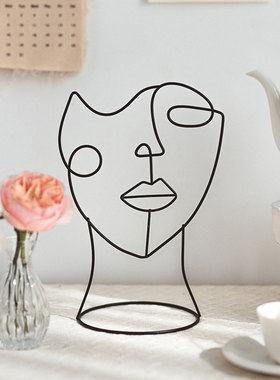 北欧风抽象线条人物创意装饰摆件