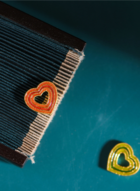 足金珐琅烧蓝心形手链配珠