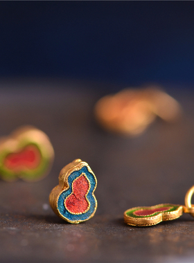 足金珐琅烧蓝福禄宫廷造办